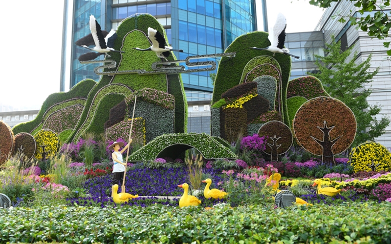 上海遂宁市政五色草造型设计