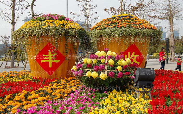 西安首届农民节仿真绿雕案例